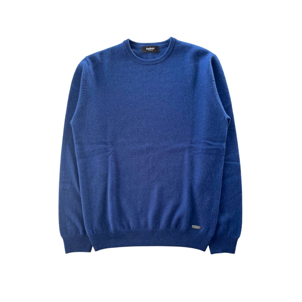 Baldinini Trend Blue Cashmere Men Sweater - ClickThatClicks 