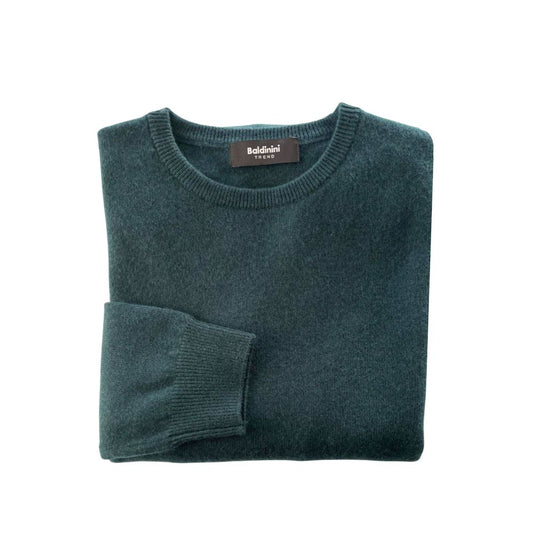Baldinini Trend Green Cashmere Men Sweater - ClickThatClicks 