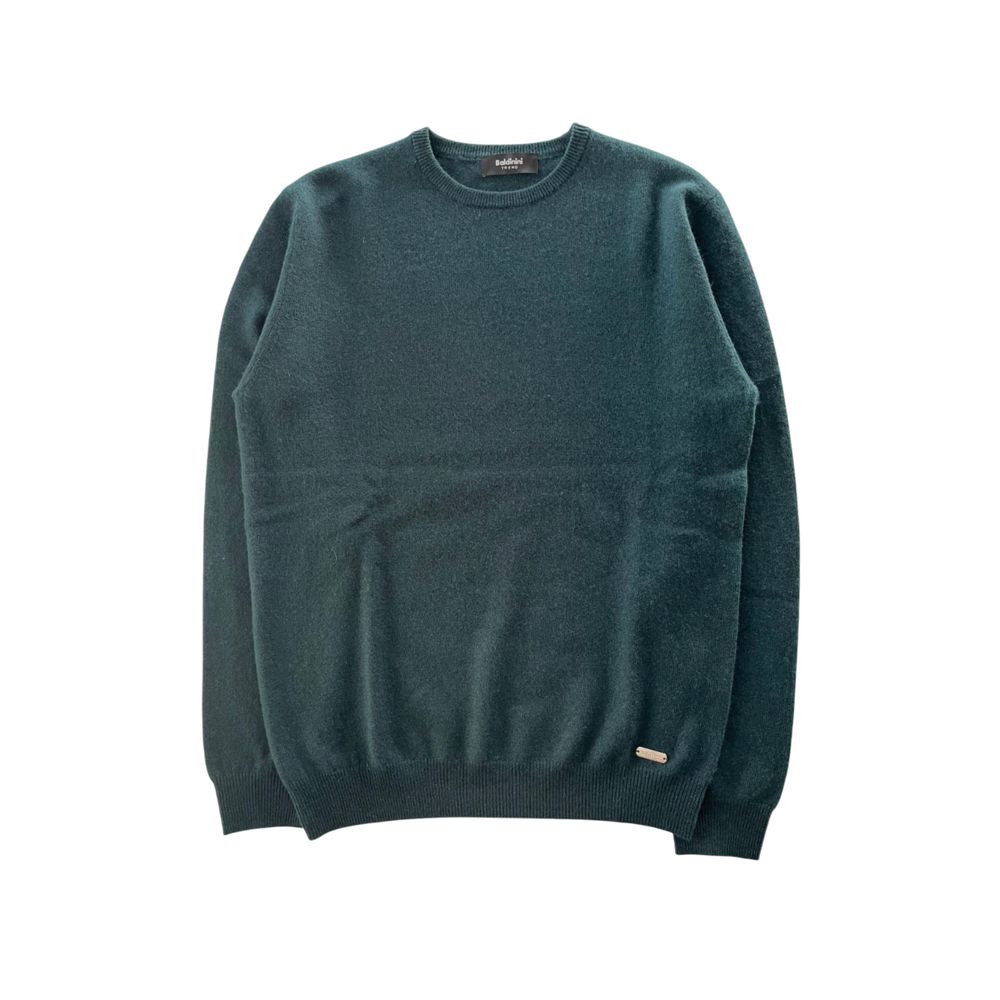 Baldinini Trend Green Cashmere Men Sweater - ClickThatClicks 