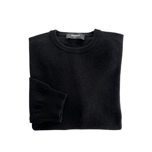 Baldinini Trend Black Cashmere Men Sweater - ClickThatClicks 