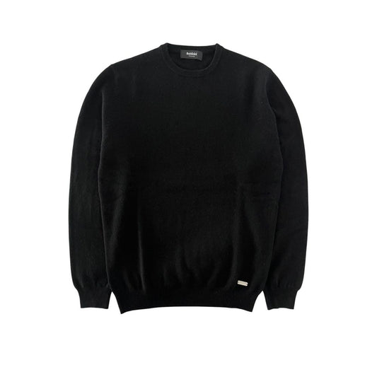 Baldinini Trend Black Cashmere Men Sweater - ClickThatClicks 