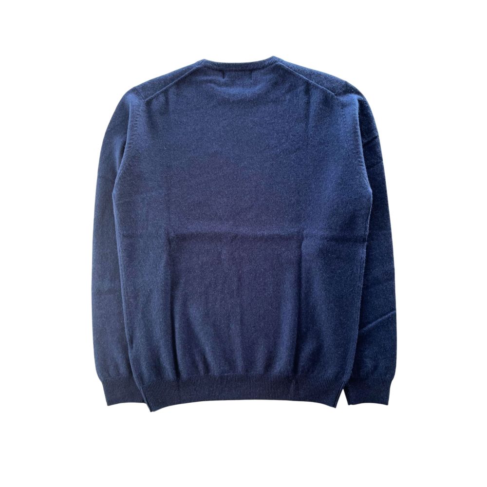 Baldinini Trend Blue Cashmere Men Sweater - ClickThatClicks 