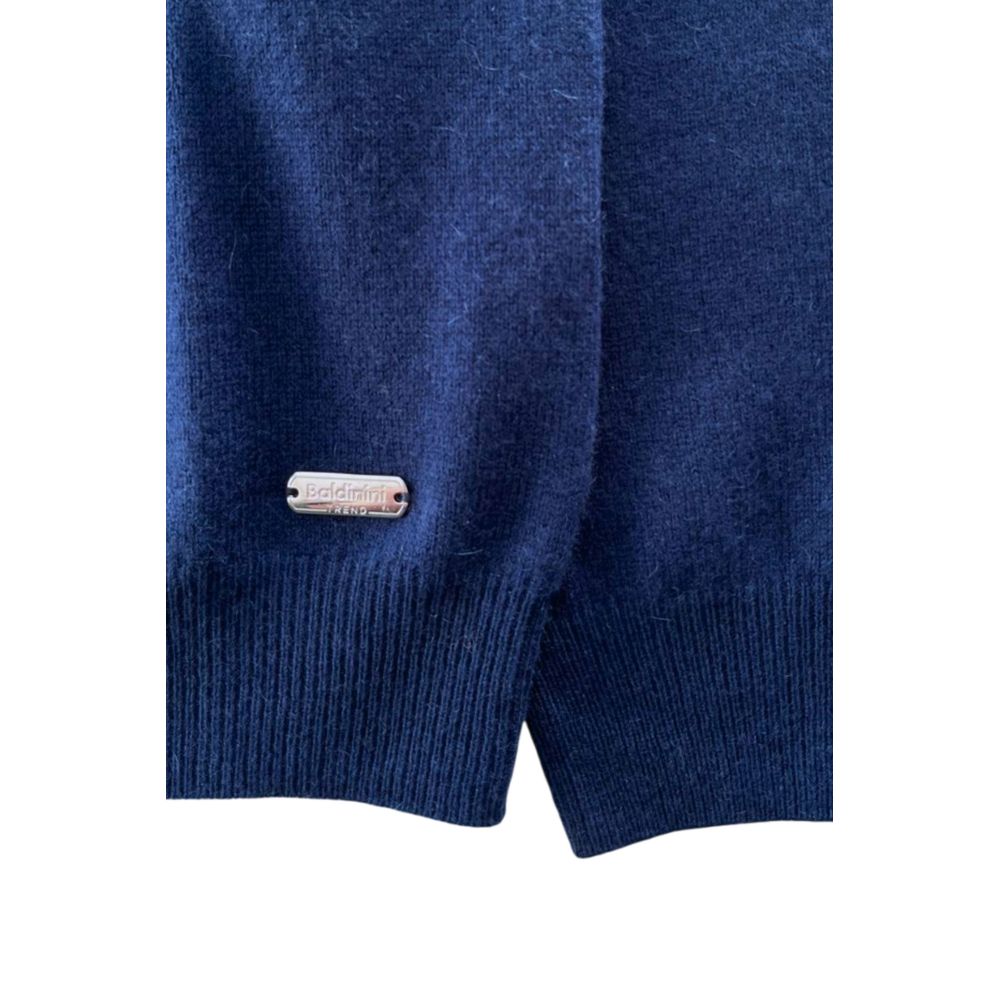 Baldinini Trend Blue Cashmere Men Sweater - ClickThatClicks 
