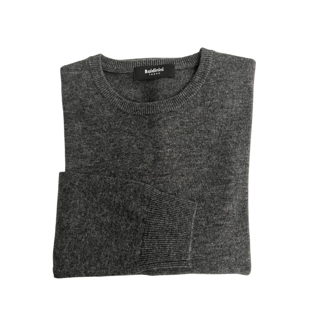 Baldinini Trend Gray Cashmere Men Sweater - ClickThatClicks 