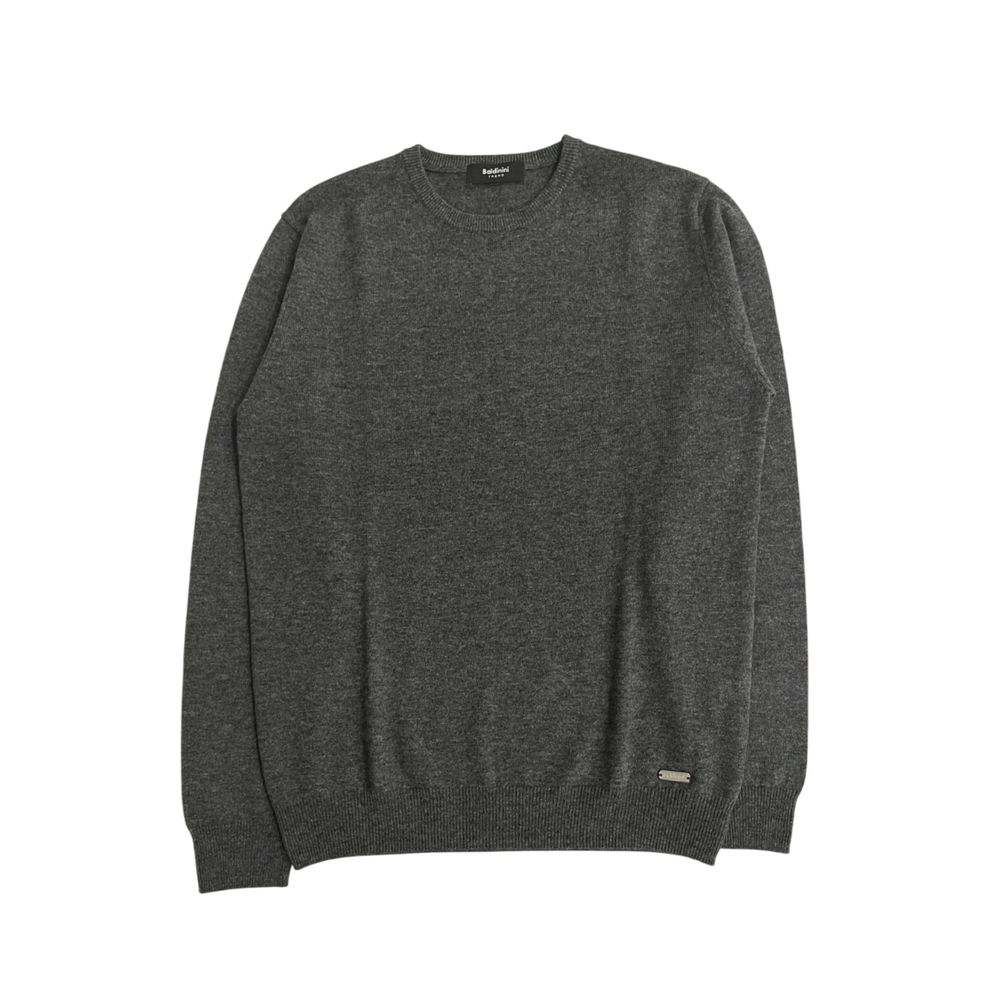 Baldinini Trend Gray Cashmere Men Sweater - ClickThatClicks 