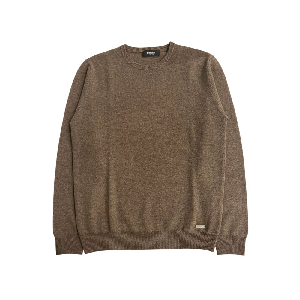 Baldinini Trend Brown Cashmere Men Sweater - ClickThatClicks 