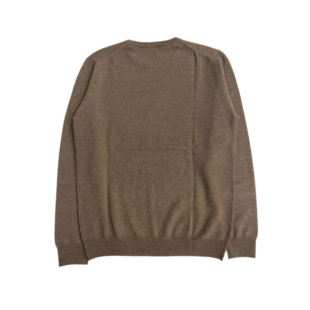 Baldinini Trend Brown Cashmere Men Sweater - ClickThatClicks 