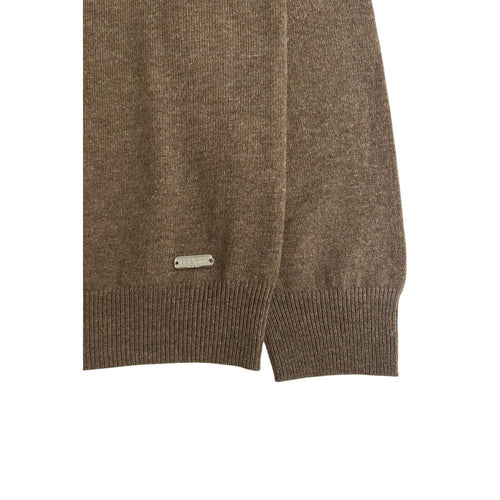 Baldinini Trend Brown Cashmere Men Sweater - ClickThatClicks 
