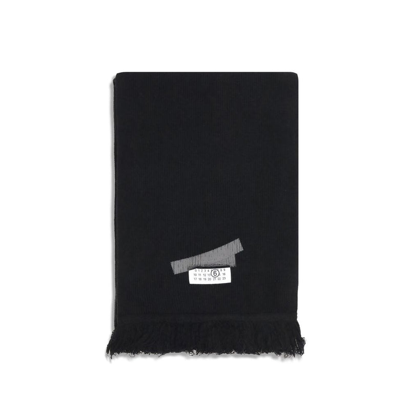 MM6 Black Wool Scarf