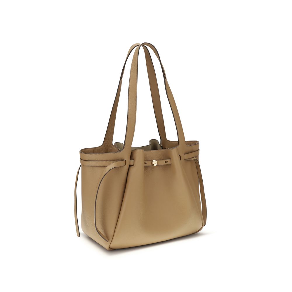 Tory Burch Beige Leather Handbag - ClickThatClicks 