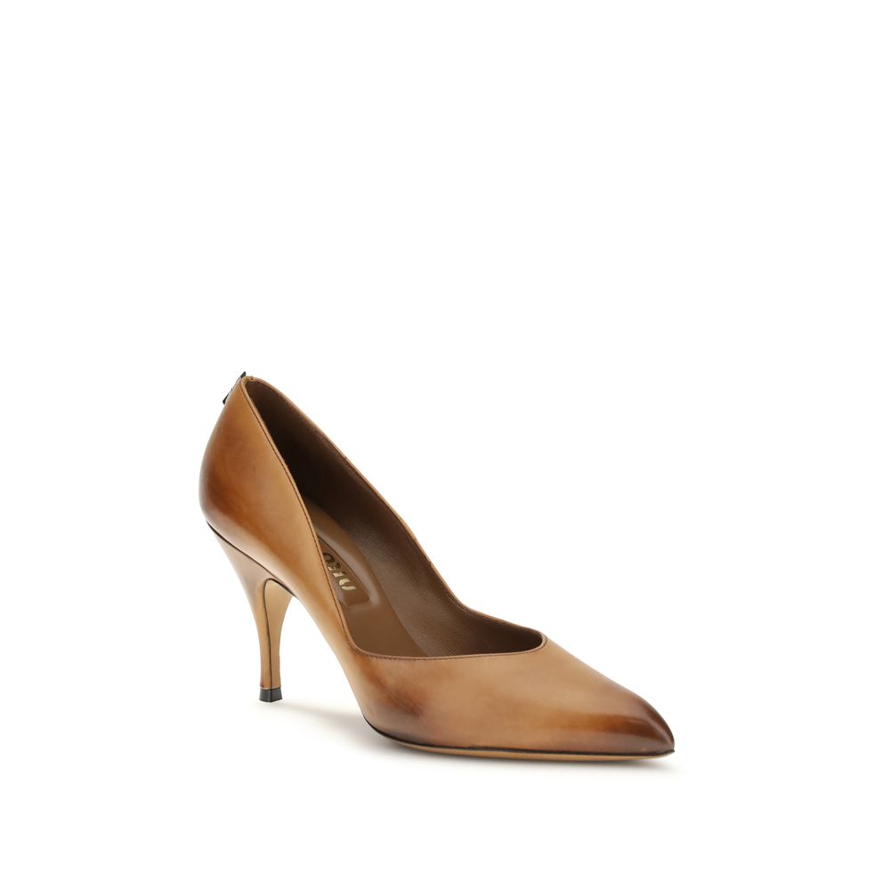 Miu Miu Beige Calf Leather Bos Taurus Pumps - ClickThatClicks 