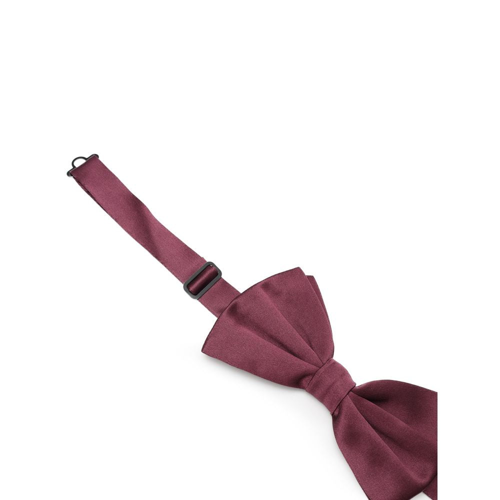 Dolce & Gabbana Bordeaux Silk Bowtie - ClickThatClicks 