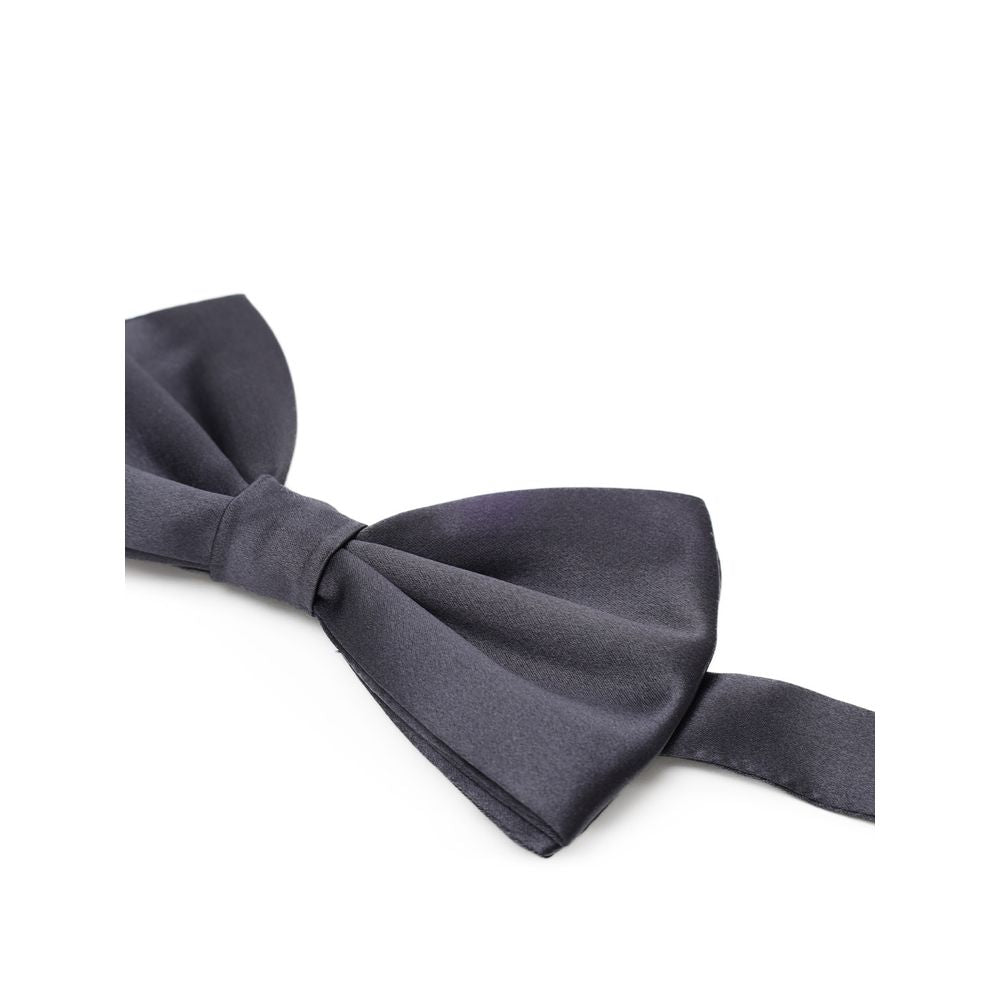 Dolce & Gabbana Gray Silk Bowtie - ClickThatClicks 