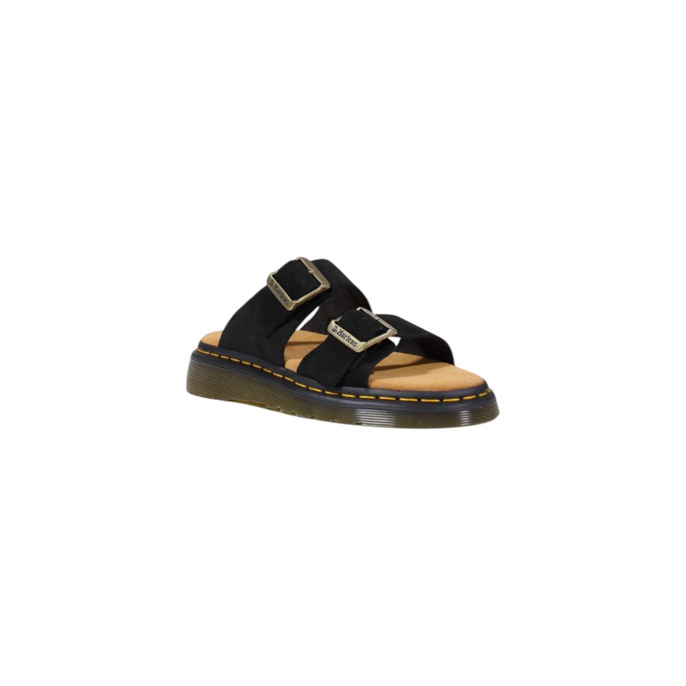 Dr. Martens Black Leather Flat Sandals - ClickThatClicks 