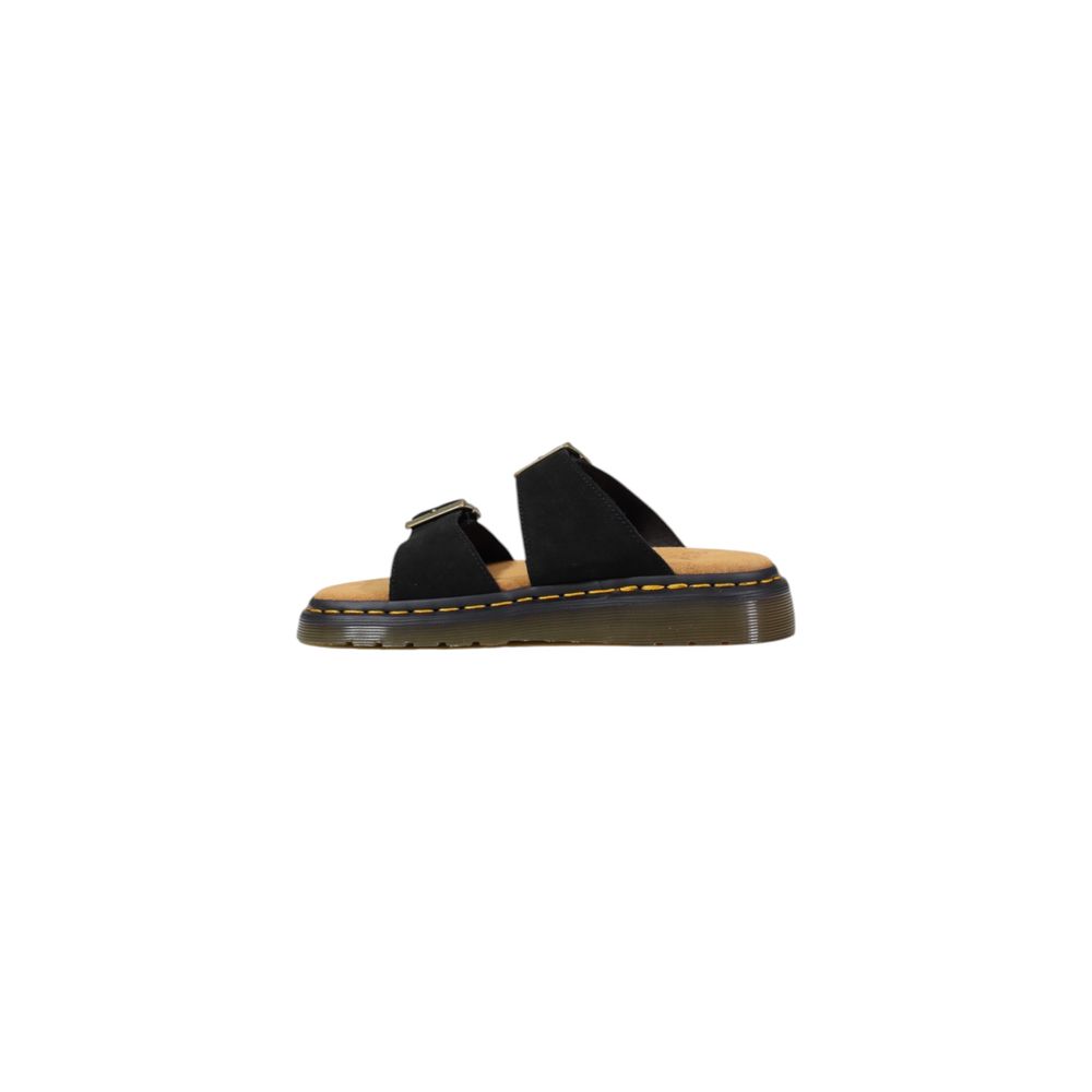 Dr. Martens Black Leather Flat Sandals - ClickThatClicks 