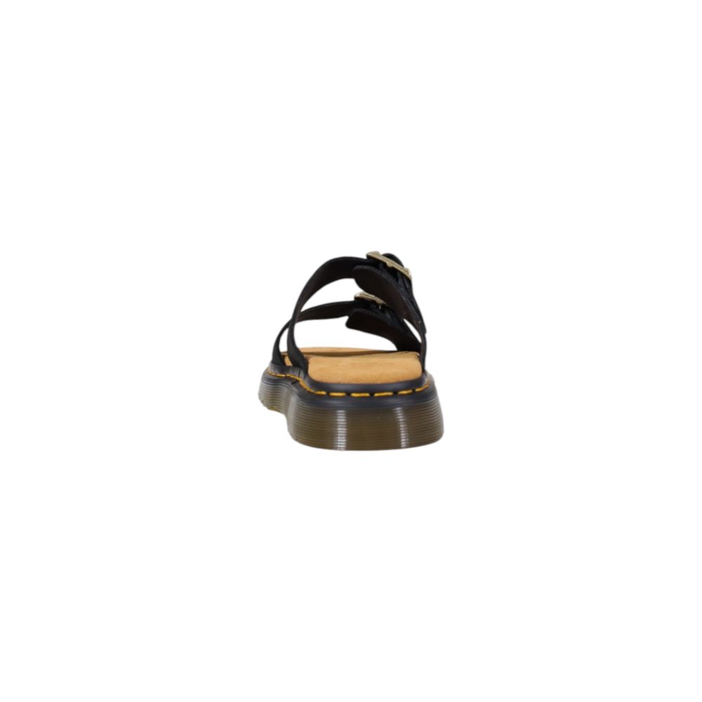 Dr. Martens Black Leather Flat Sandals - ClickThatClicks 