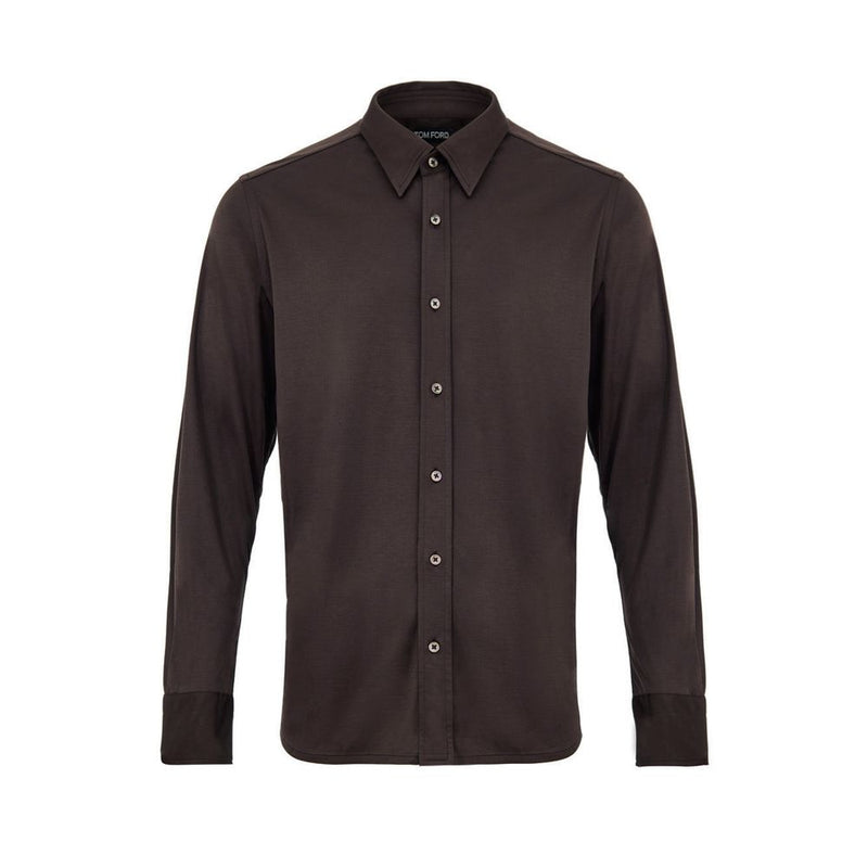 Tom Ford Brown Silk Shirt