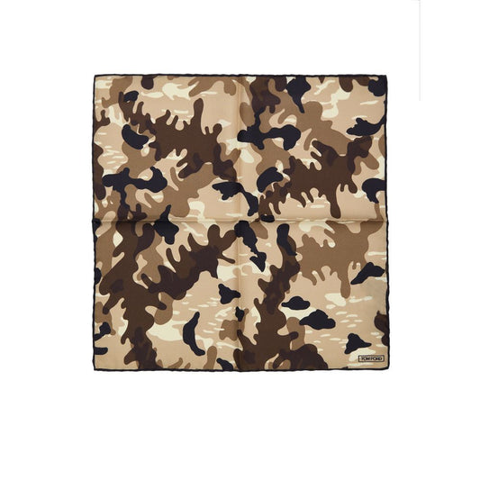 Tom Ford Beige Silk Pocket Square - ClickThatClicks 