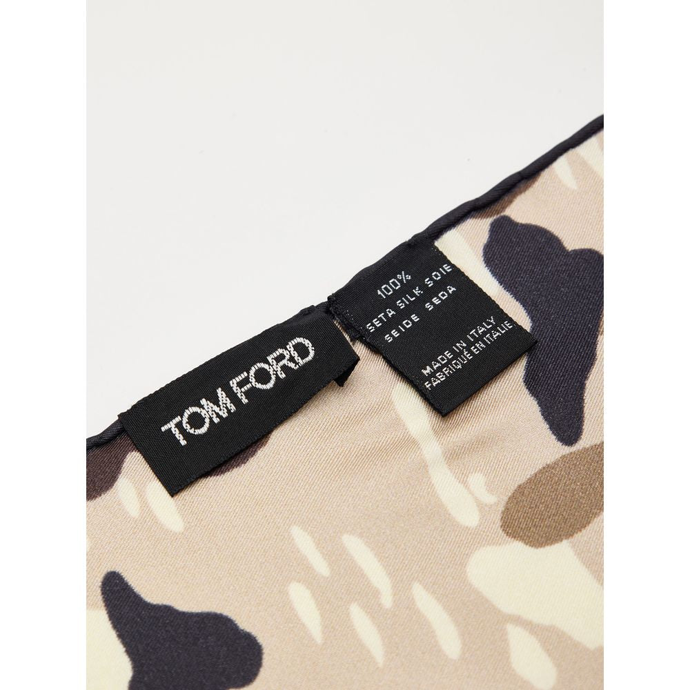 Tom Ford Beige Silk Pocket Square - ClickThatClicks 