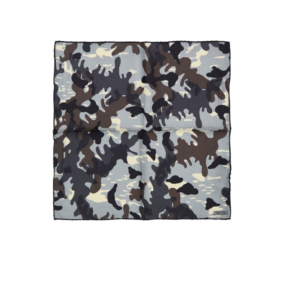 Tom Ford Gray Silk Pocket Square - ClickThatClicks 