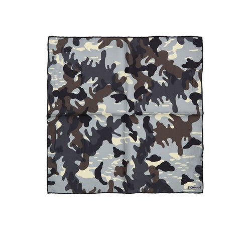 Tom Ford Gray Silk Pocket Square - ClickThatClicks 