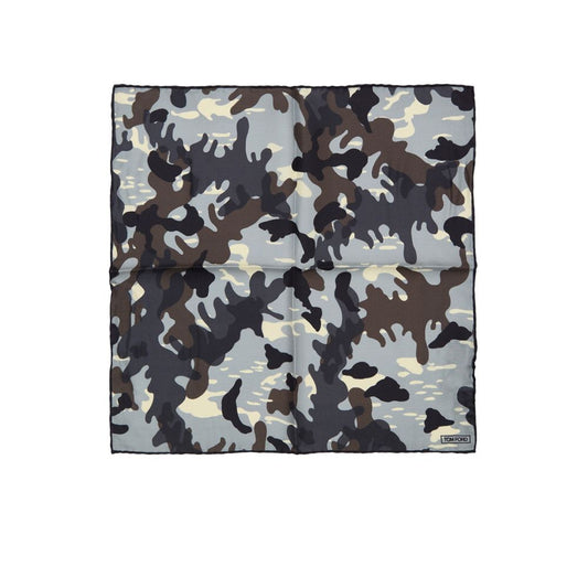 Tom Ford Gray Silk Pocket Square - ClickThatClicks 