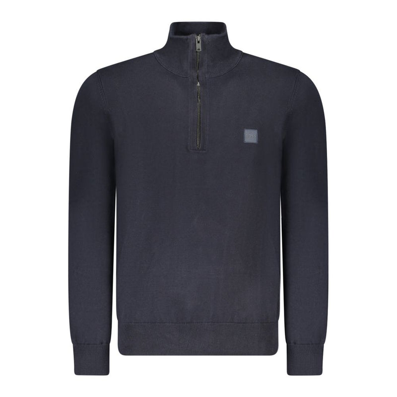 Hugo Boss Blue Cotton Sweater