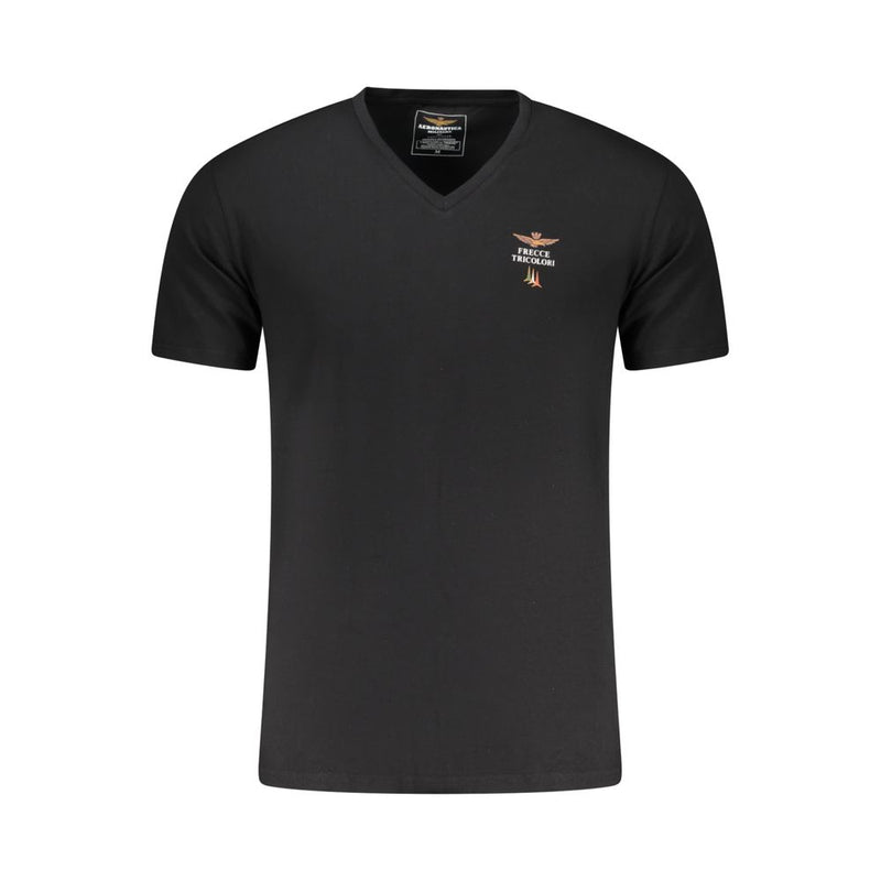Aeronautica Militare Black Cotton Men Underwear Shirt