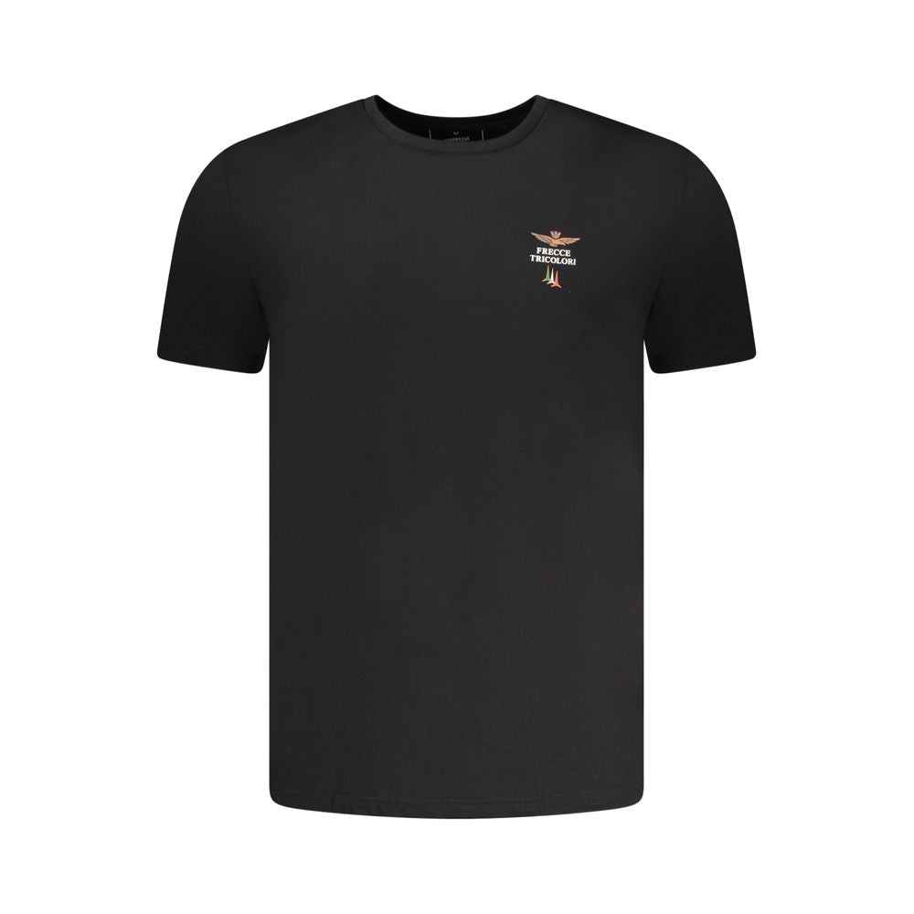 Aeronautica Militare Black Cotton Men's T-Shirt - ClickThatClicks 