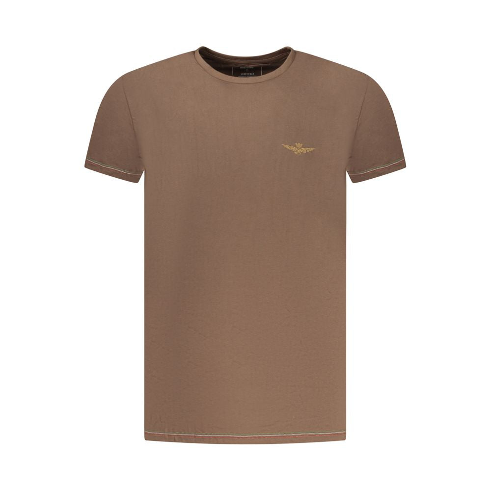 Aeronautica Militare Marrone Cotton Men T-Shirt - ClickThatClicks 