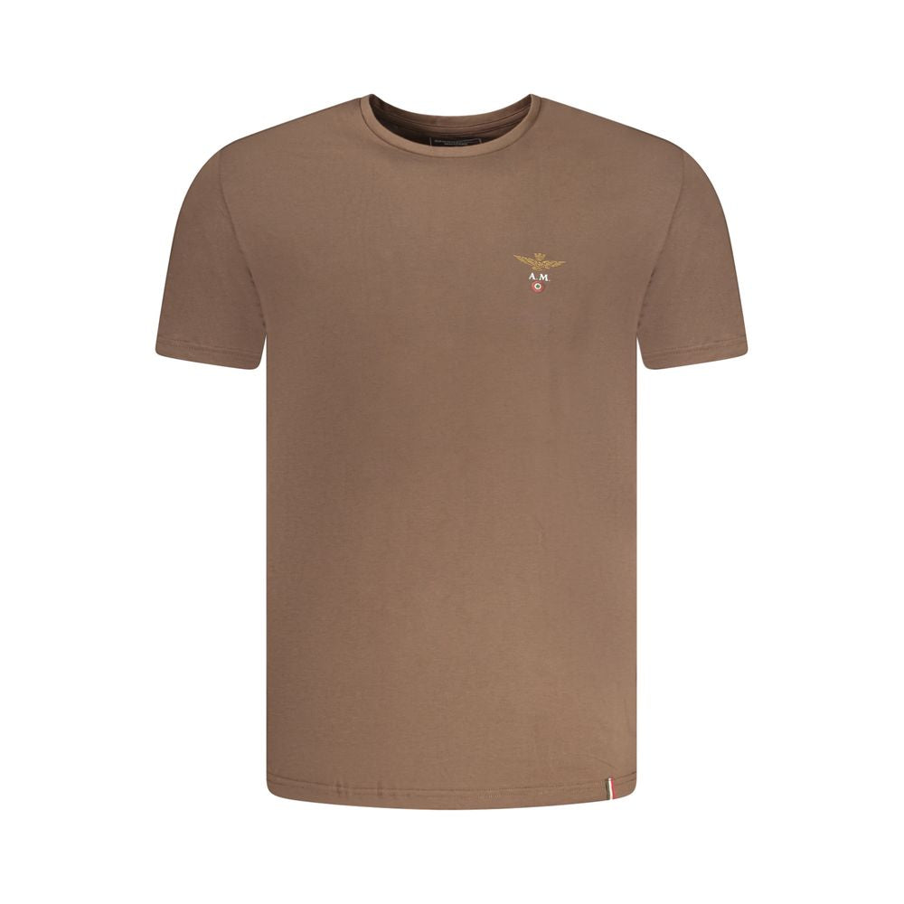 Aeronautica Militare Marrone Cotton Men's T-Shirt - ClickThatClicks 