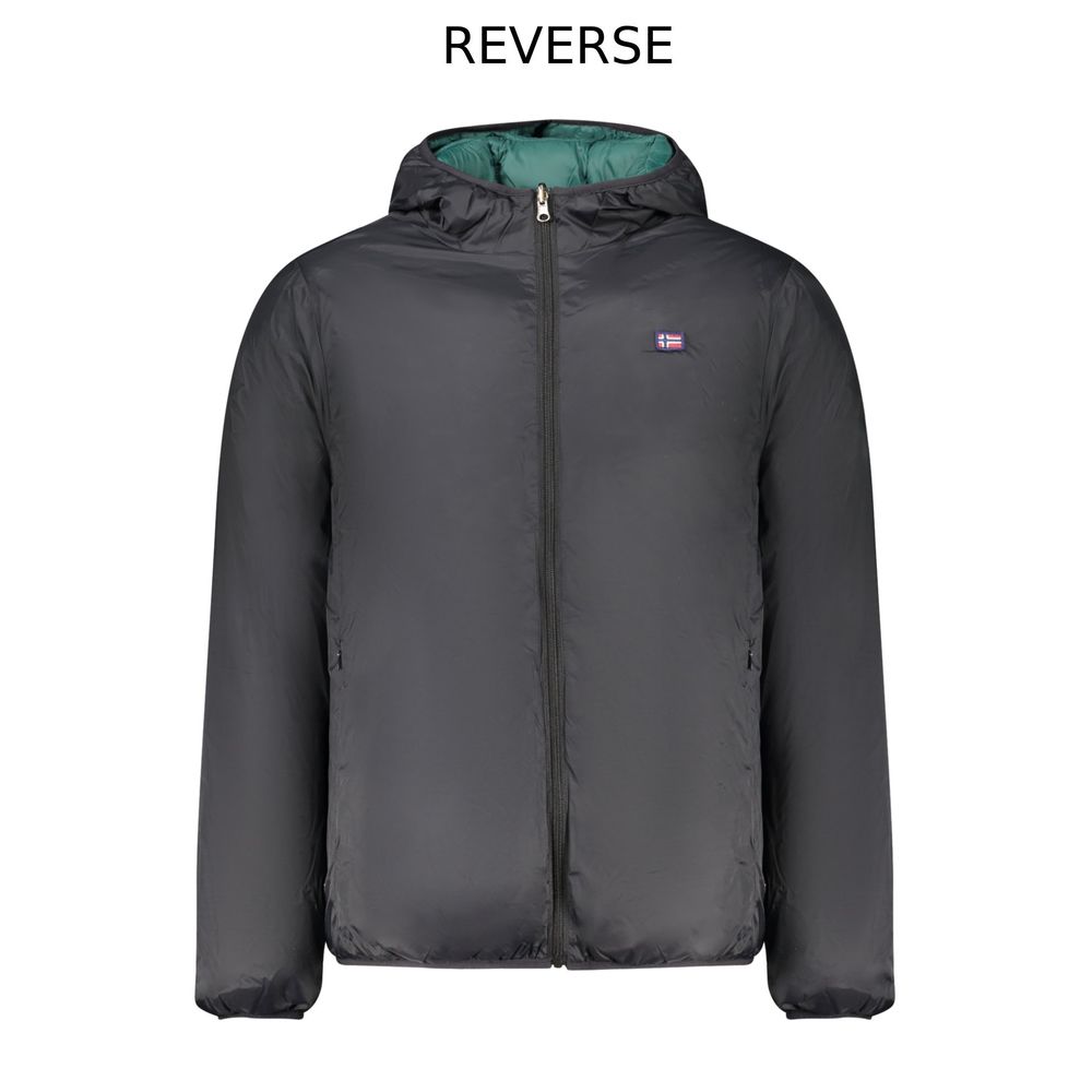 Norway 1963 Black Polyester Men's Reversible Jacket - ClickThatClicks 