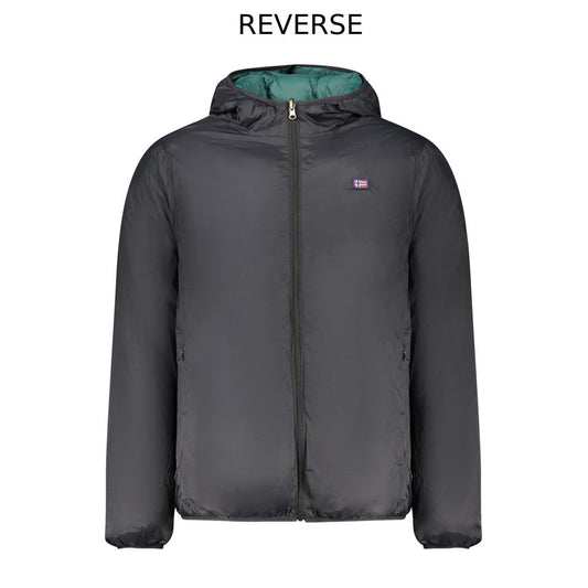 Norway 1963 Black Polyester Men's Reversible Jacket - ClickThatClicks 