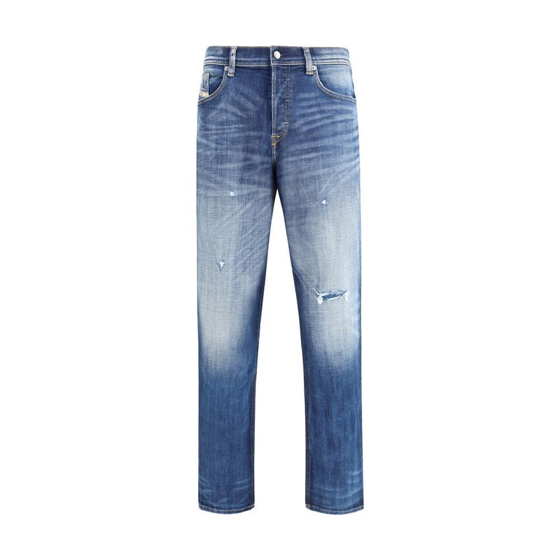 Diesel Blue Cotton Slim Fit Jeans