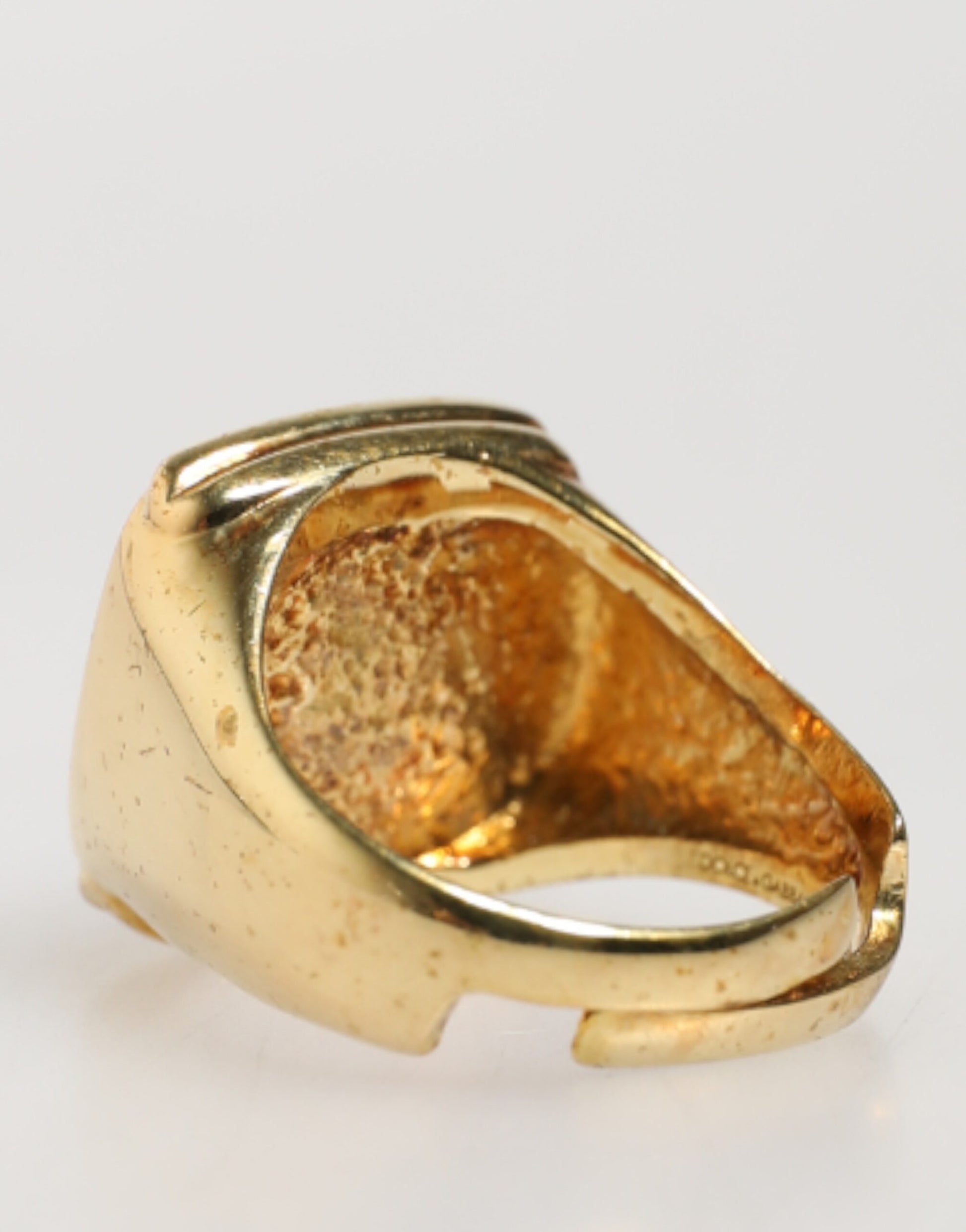 Dolce & Gabbana Gold-Tone Real Brass Black Enamel "J" Adjustable Rings - ClickThatClicks 