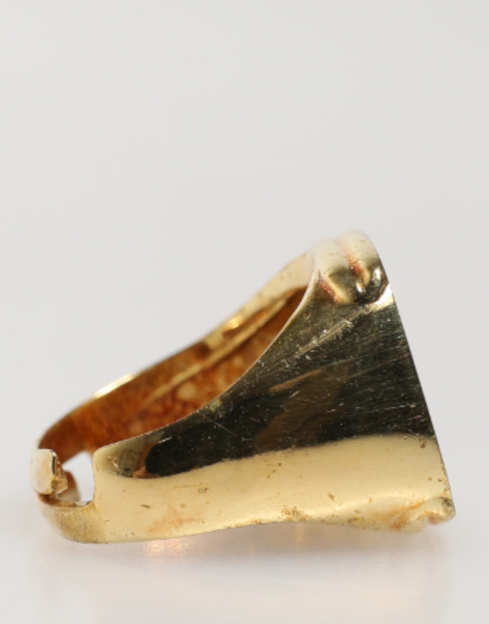 Dolce & Gabbana Gold-Tone Real Brass Black Enamel "J" Adjustable Rings - ClickThatClicks 
