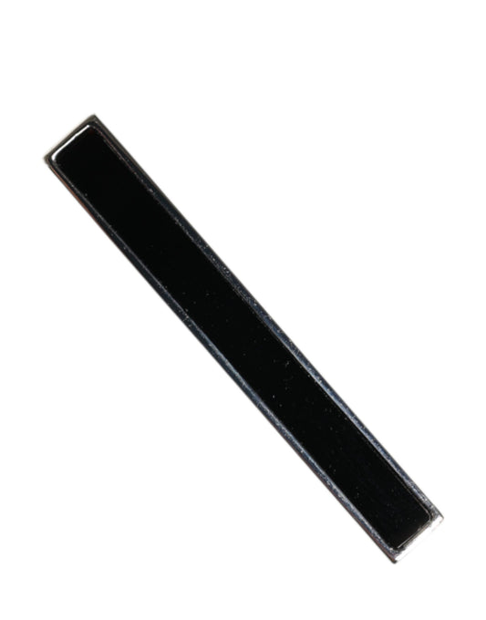 Dolce & Gabbana Silver Tone Brass Logo Branded Men Accessory Tie Clip Bar - ClickThatClicks 