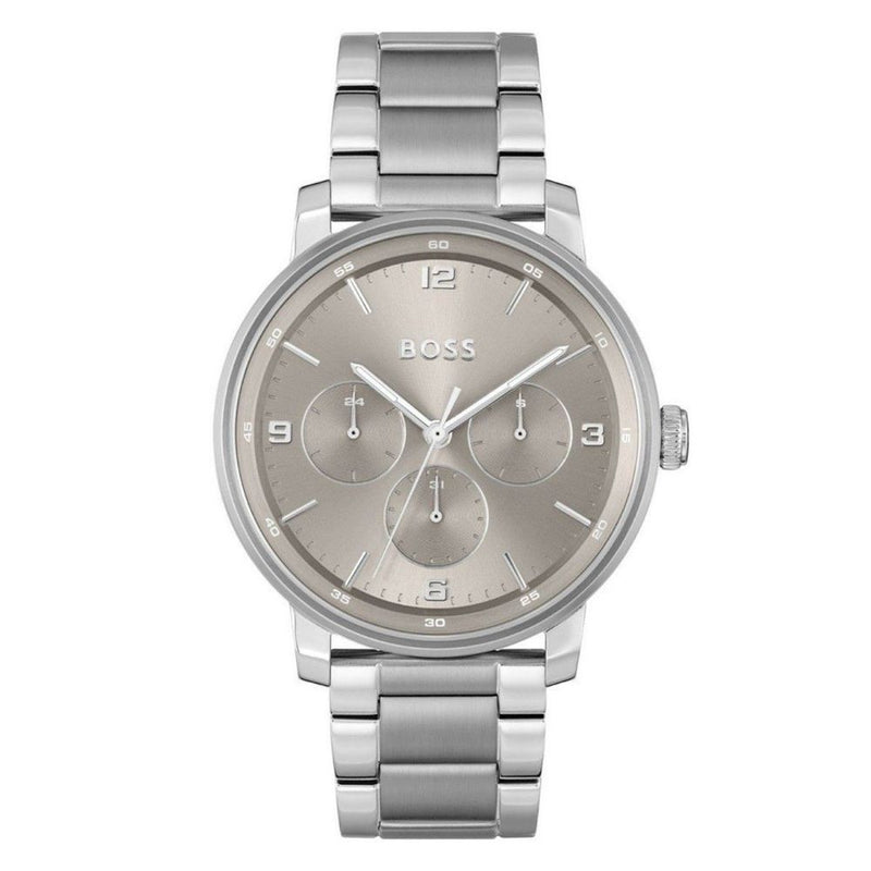 Hugo Boss Gray Stainless Steel Dress Watch