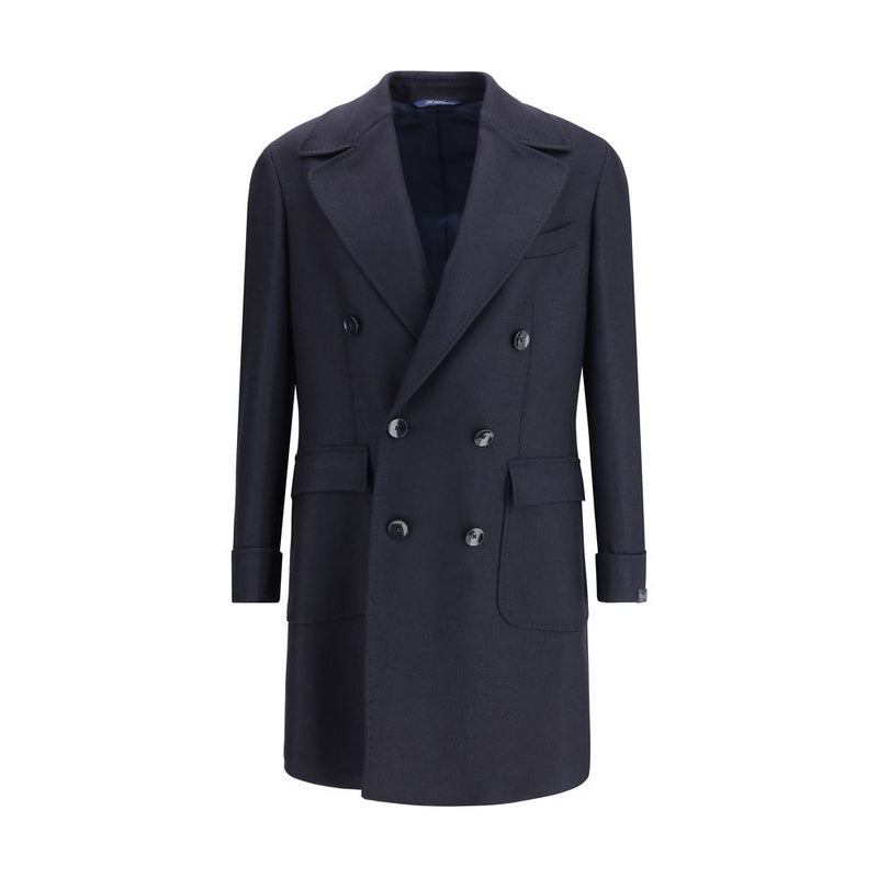 Gi Capri Blue Fleece Wool Coat
