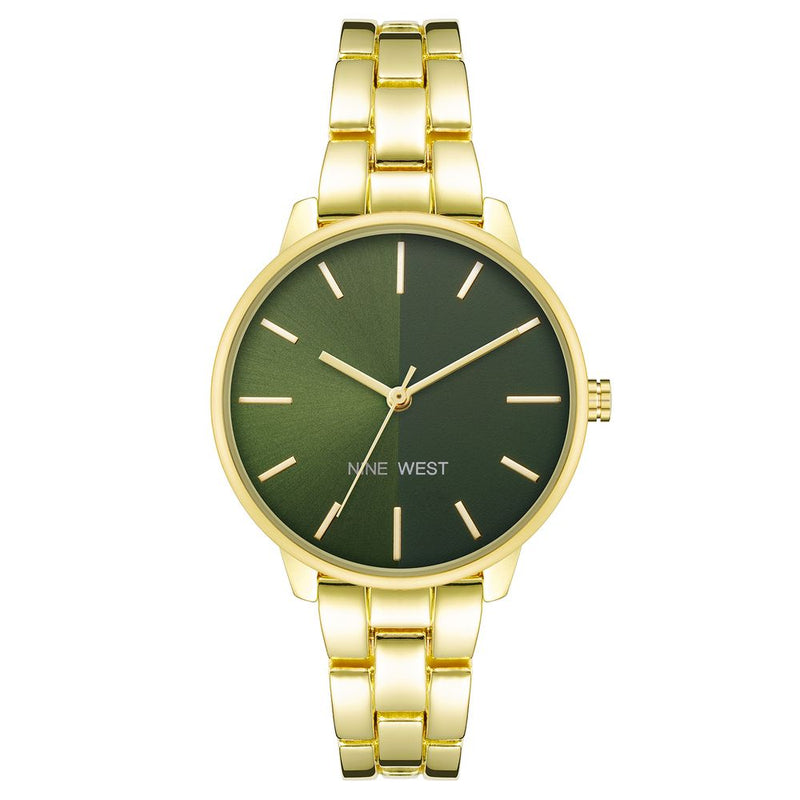 Nine West Gold Metal Dress Watch