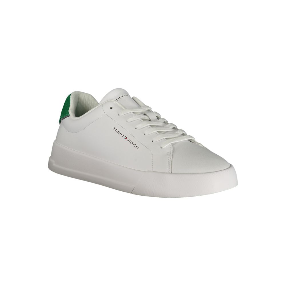 Tommy Hilfiger White Polyurethane Men Sneaker - ClickThatClicks 