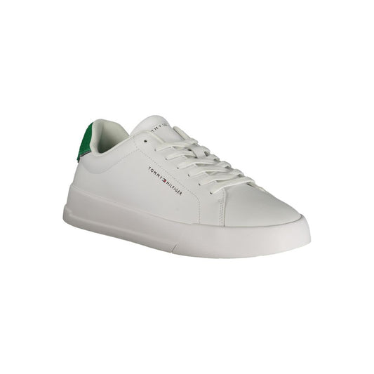 Tommy Hilfiger White Polyurethane Men Sneaker - ClickThatClicks 