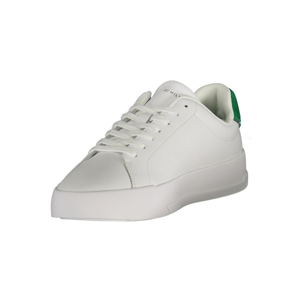 Tommy Hilfiger White Polyurethane Men Sneaker - ClickThatClicks 