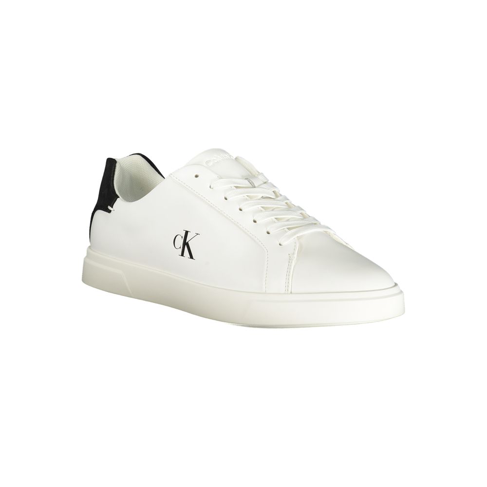 Calvin Klein Bianco Polyurethane Women Sneaker - ClickThatClicks 