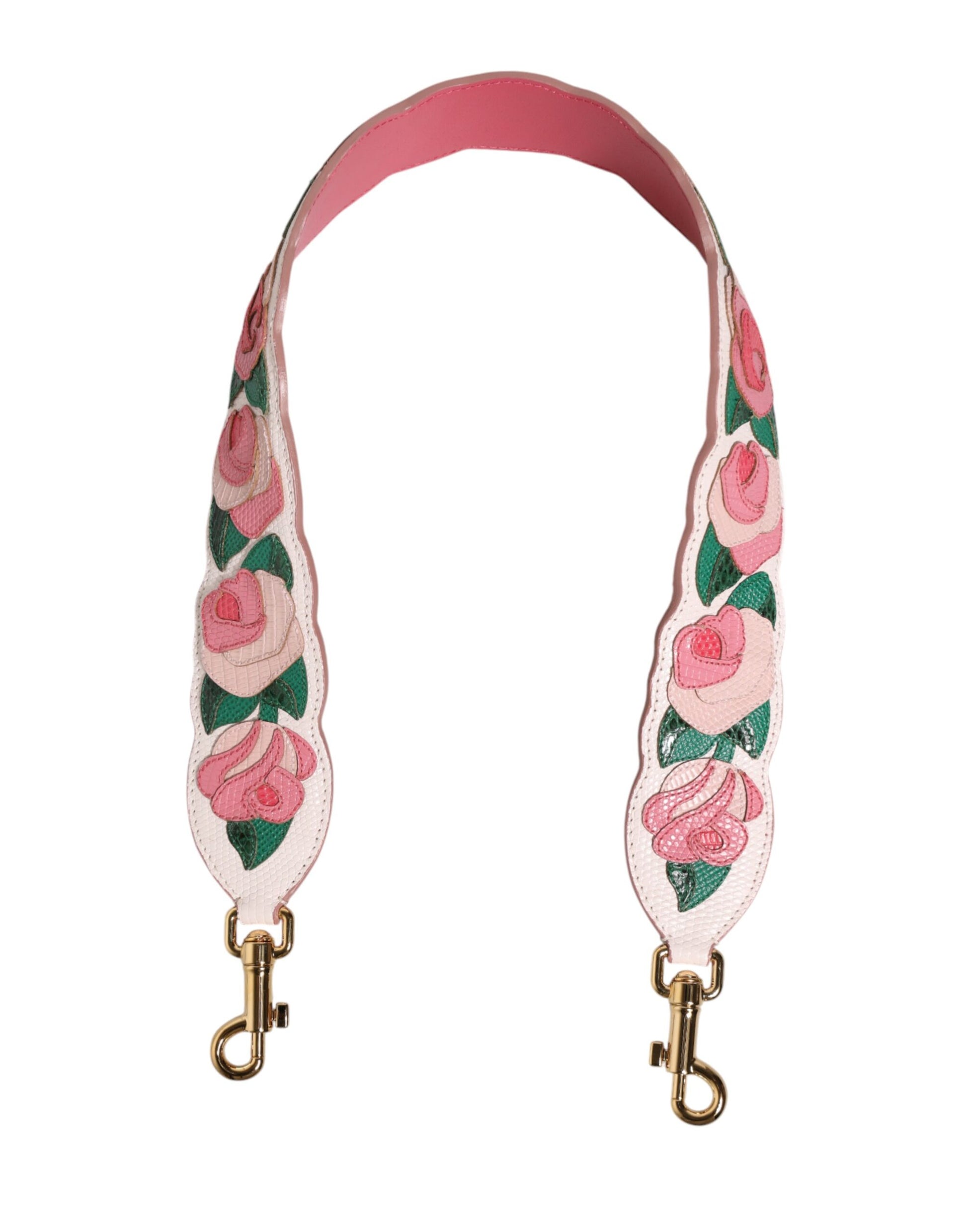 Dolce & Gabbana Strap White Floral Calf Leather Bag Accessory Shoulder - ClickThatClicks 