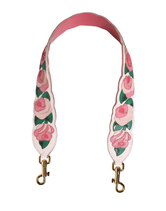 Dolce & Gabbana Strap White Floral Calf Leather Bag Accessory Shoulder - ClickThatClicks 
