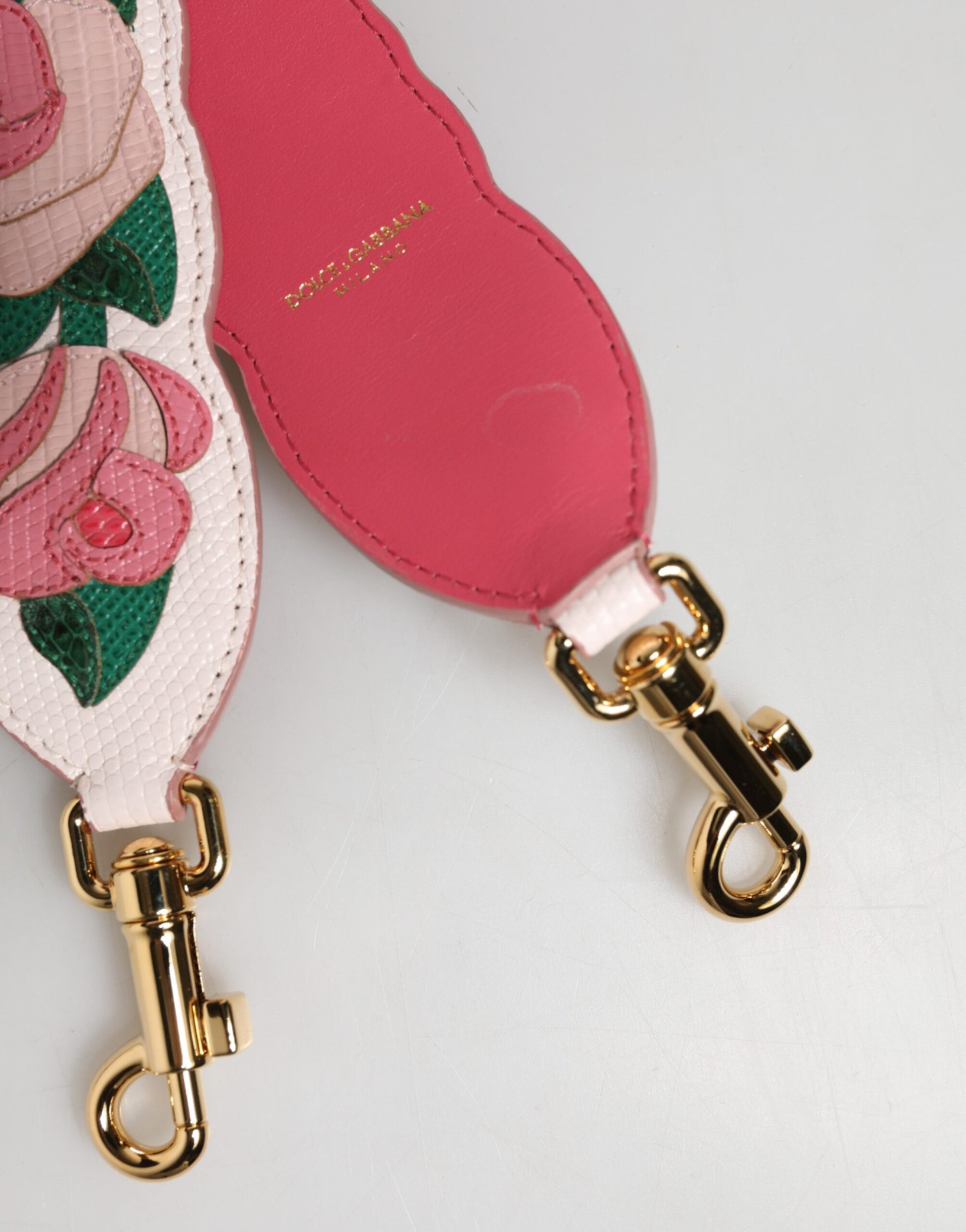 Dolce & Gabbana Strap White Floral Calf Leather Bag Accessory Shoulder - ClickThatClicks 