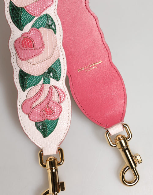 Dolce & Gabbana Strap White Floral Calf Leather Bag Accessory Shoulder - ClickThatClicks 
