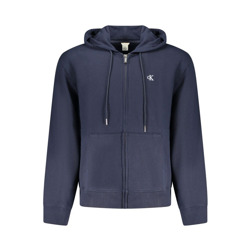 Calvin Klein "Blu Cotton Men's Hooded Sweatshirt"