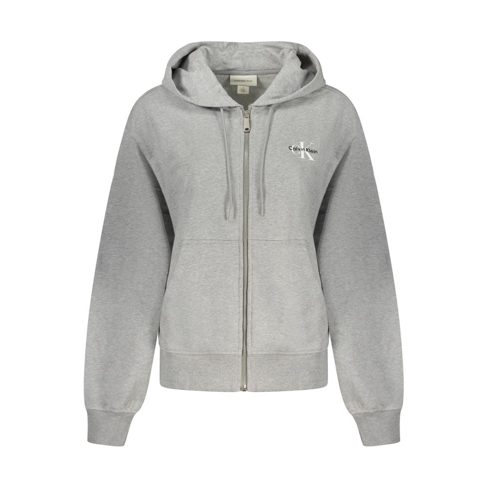 Calvin Klein Grigio Cotton Women's Hoodie - ClickThatClicks 
